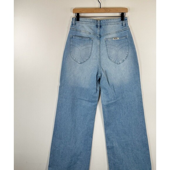 Rollas Womens Jeans Blue Denim High Rise Wide Leg G Day Mate Medium Wash Size 30 - Picture 9 of 13